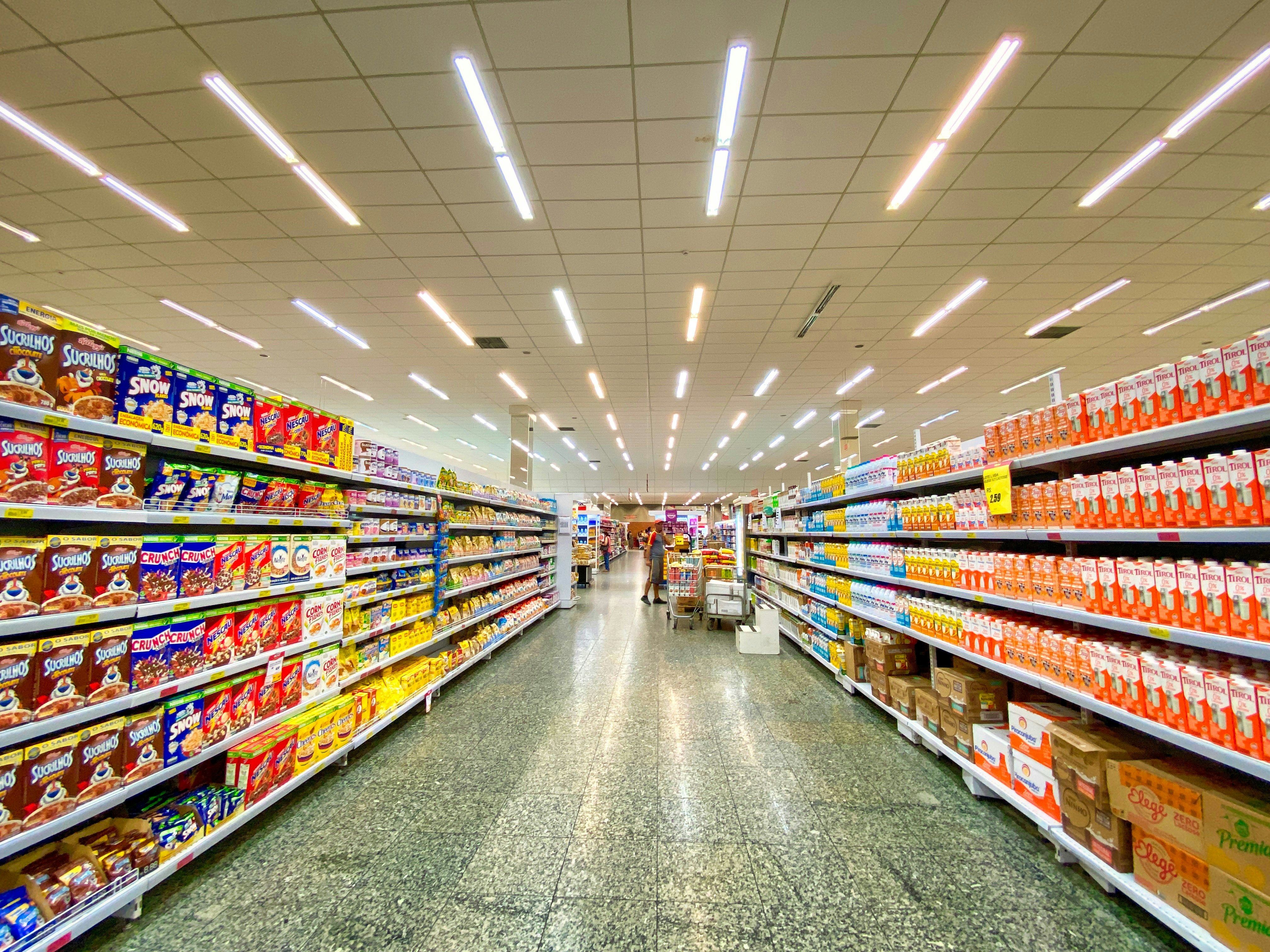 Convenience store shelves